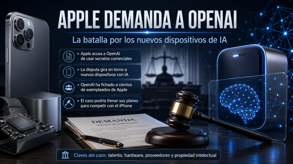 Apple demanda a OpenAI: la batalla por los nuevos dispositivos de inteligencia artificial Apple demanda a OpenAI